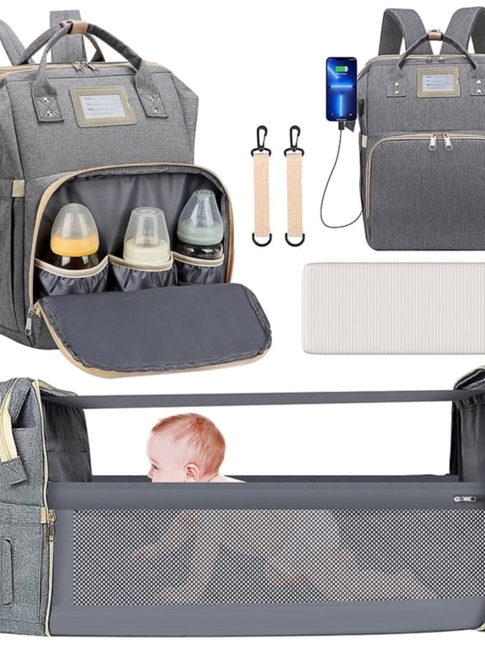 Green Multi-Function Diaper Backpack